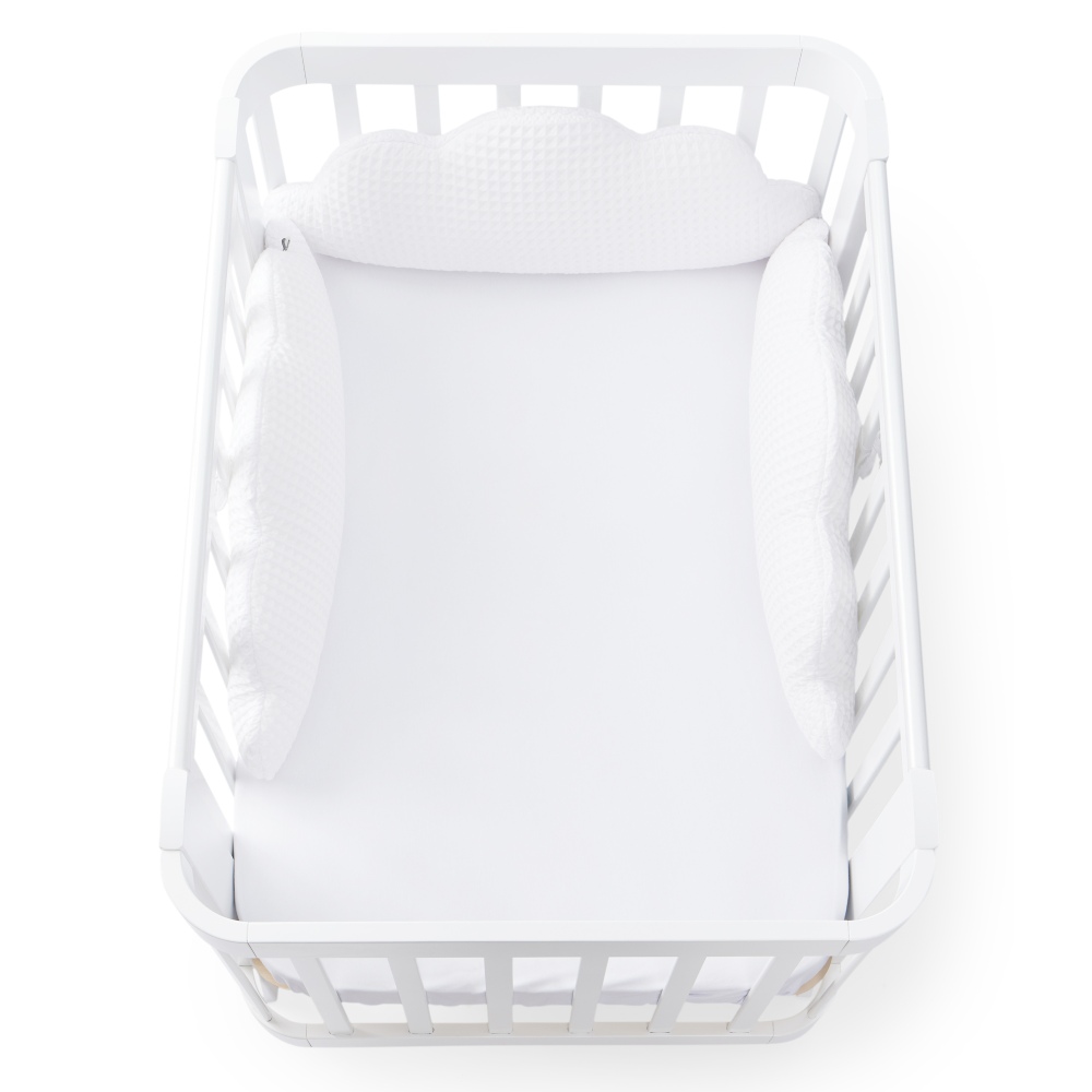 Набор бортиков на кроватку Happy Baby, белый, 3 шт.